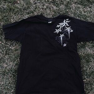 Black No Fear Tee with Star Design